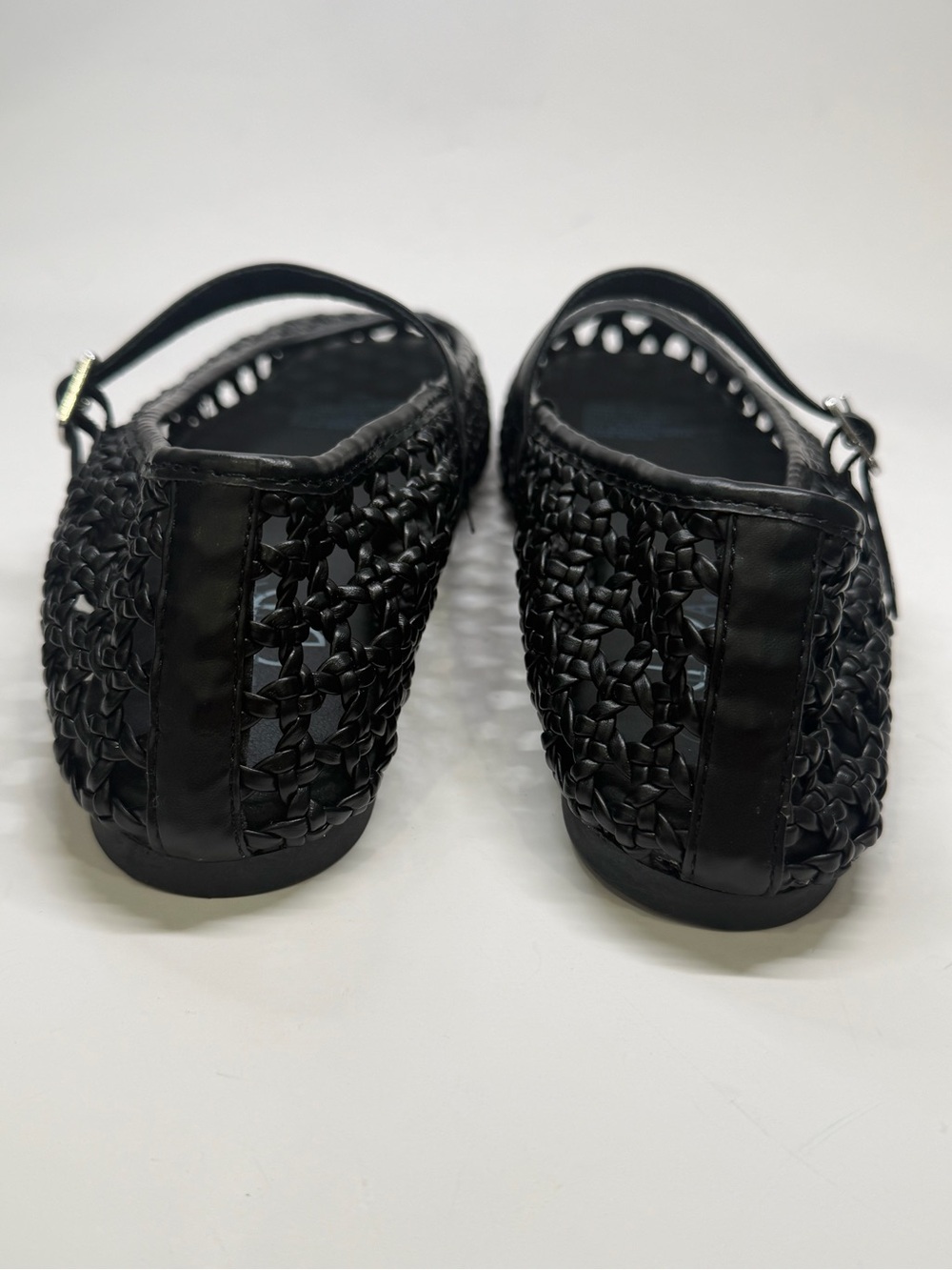 SERRA Black Woven Braided Mary Jane Flats Buckle Strap - Picture 7 of 12